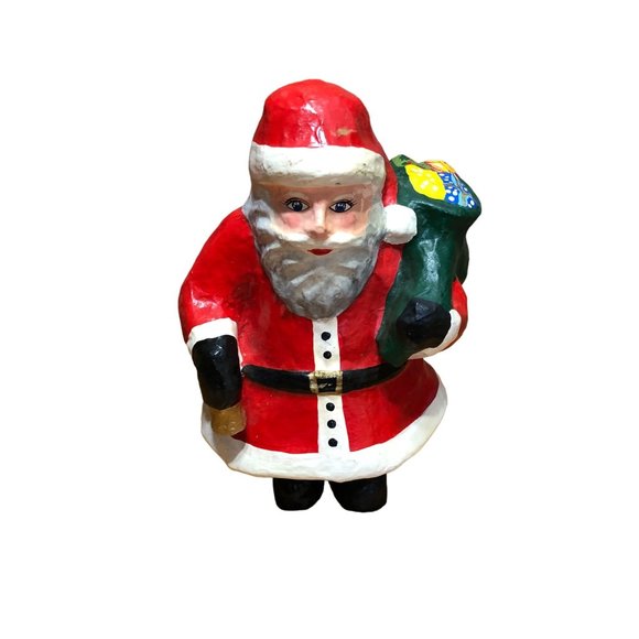 Paper Mache Santa Father Christmas Decoration Holiday Figurine 10" Philippines - Picture 7 of 9